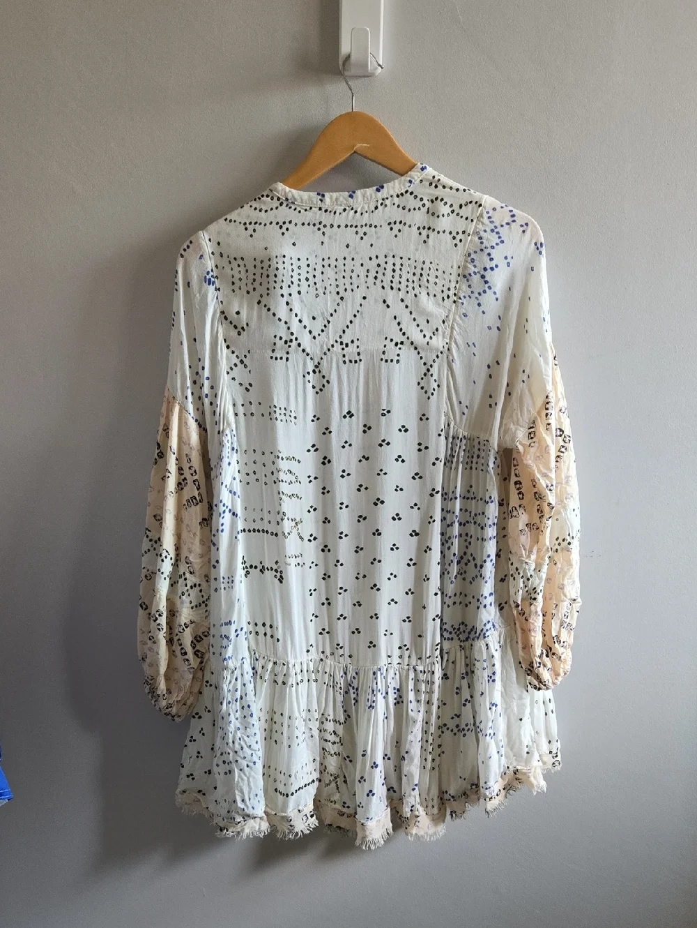 Free People Boho Long Sleeved Shibori Tunic XS - Picture 5 of 7